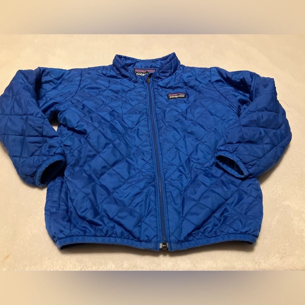 Patagonia Kids Royal Blue Quilted Puffer Jacket - Picture 1 of 3